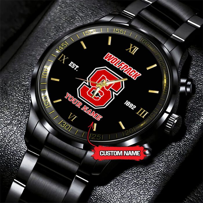 Nc State Wolfpack NCAA Black Fashion Personalized Sport Watch BW1507