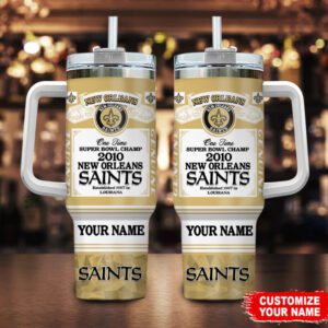 New Orleans Saints NFL Super Bowl Champs Pride Personalized Stanley Tumbler 40Oz STT2272