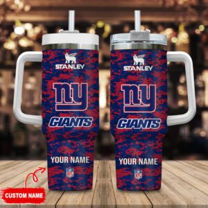 New York Giants Personalized NFL Camouflage 40oz Stanley Tumbler STT2370