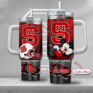 North Carolina State Wolfpack NCAA Mickey Custom Name 40oz Stanley Tumbler STT3036