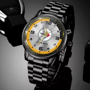 Pittsburgh Steelers NFL Personalized Black Hand Sport Watch Gifts For Fans BW1453