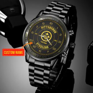 Pittsburgh Steelers Personalized NFL Fashion Stainless Steel Sport Watch Collection BW1058