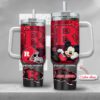 Rutgers Scarlet Knights NCAA Mickey Custom Name 40oz Stanley Tumbler STT3047