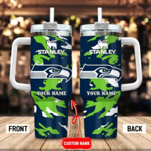 Seattle Seahawks NFL Personalized Stans Handled Stanley Tumbler 40Oz Gifts For Fans STT3126