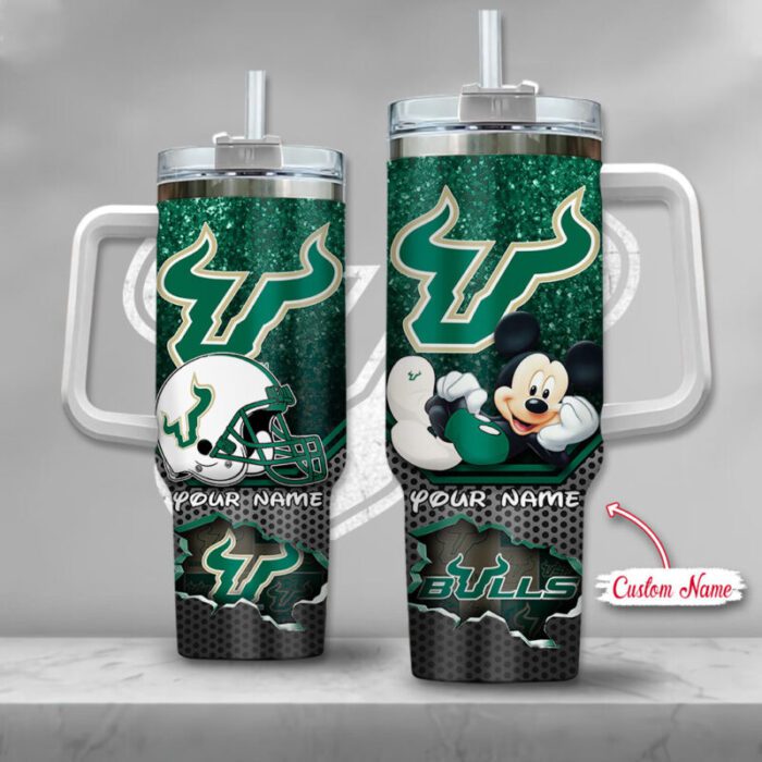 South Florida Bulls NCAA Mickey Custom Name 40oz Stanley Tumbler STT3045