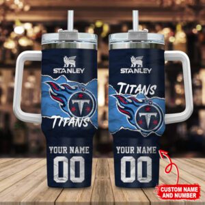 Tennessee Titans NFL 40oz Stanley Tumbler Custom Name And Number 2024 Collection STT2948