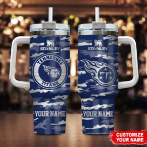 Tennessee Titans NFL Personalized Camo Pattern Stanley Tumbler 40oz STT3189