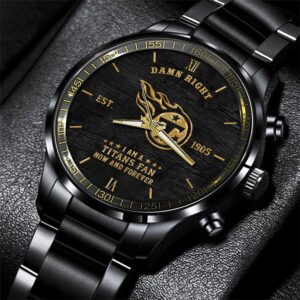 Tennessee Titans NFL Slogan Black Fashion Sport Watch For Football Lovers BW1263