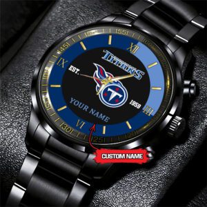 Tennessee Titans Personalized NFL Black Fashion Sport Watch BW1391
