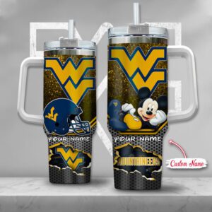 West Virginia Mountaineers NCAA Mickey Custom Name 40oz Stanley Tumbler STT3065
