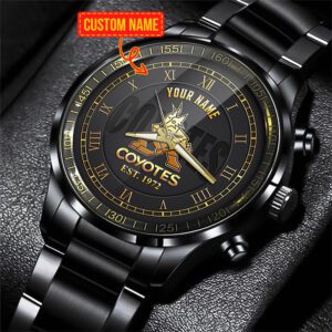 Arizona Coyotes NHL Fashion Black Stainless Steel Watch 2024 Collection For Fan BW1890