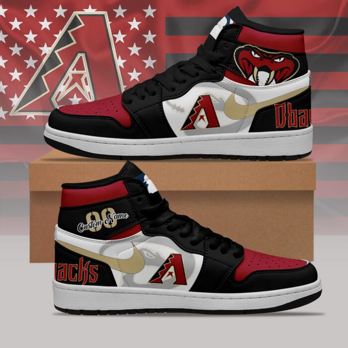 Arizona Diamondbacks MLB AJ1 Sneakers Jordan 1 Shoes For Fan JWG1005