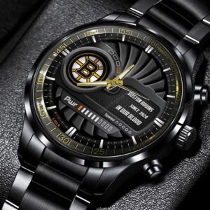 Boston Bruins NHL Power Personalized Black Stainless Steel Watch BW1827