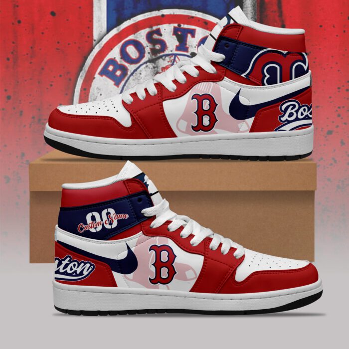 Boston Red Sox MLB AJ1 Sneakers Jordan 1 Shoes For Fan JWG1001