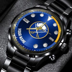 Buffalo Sabres Custom Name NHL Black Stainless Steel Watch BW1865