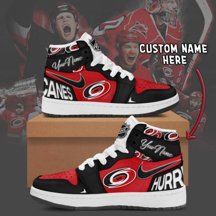 Carolina Hurricanes NHL Personalized AJ1 Sneakers Jordan 1 Shoes For Fan JWG1039