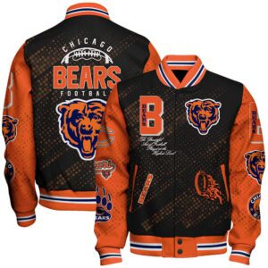 Chicago Bears Personalized Baseball Jacket WBJ1037