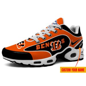 Cincinnati Bengals NFL 3D Effect Swoosh 32 Teams Personalized Air Max Plus TN Shoes TN2304