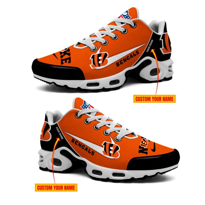 Cincinnati Bengals NFL Swoosh Personalized Air Max Plus TN Shoes TN2909