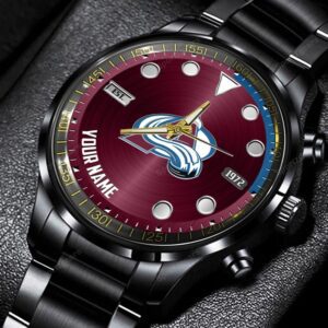 Colorado Avalanche Custom Name NHL Black Stainless Steel Watch BW1863
