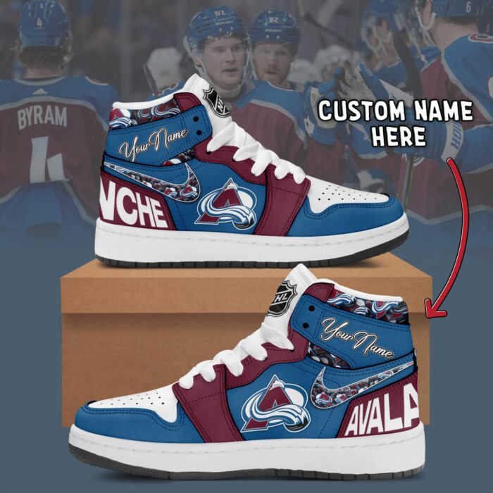 Colorado Avalanche NHL Personalized AJ1 Sneakers Jordan 1 Shoes For Fan JWG1038