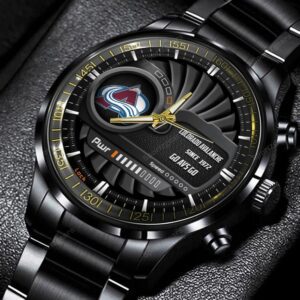 Colorado Avalanche NHL Power Personalized Black Stainless Steel Watch BW1830