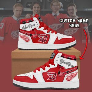 Detroit Red Wings NHL Personalized AJ1 Sneakers Jordan 1 Shoes For Fan JWG1042