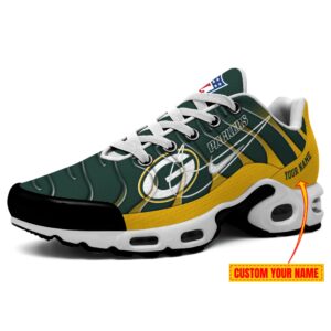 Green Bay Packers Double Swoosh NFL Custom Name Air Max Plus TN Shoes Collection TN1840