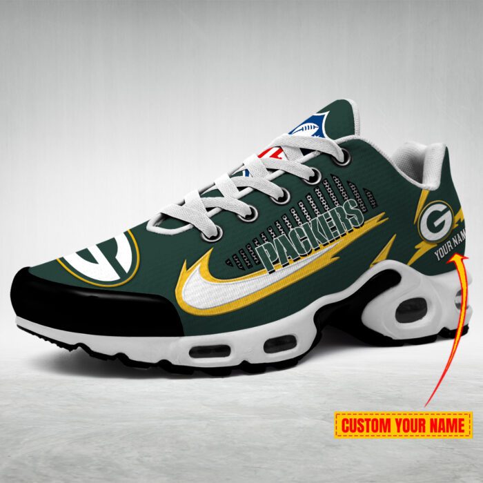 Green Bay Packers Lightning NFL Personalized Air Max Plus TN Shoes TN1932