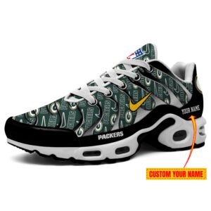 Green Bay Packers NFL Pattern Swoosh Personalized Air Max Plus TN Shoes TN2756
