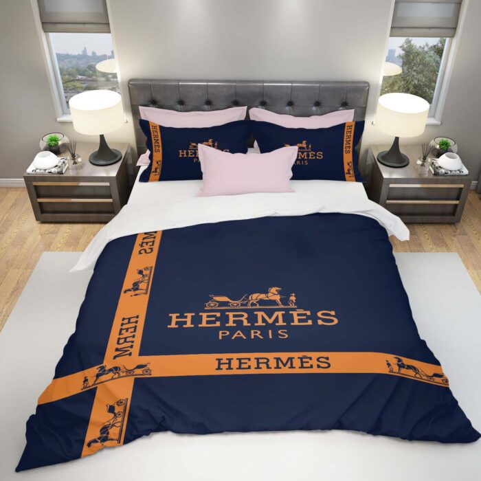 Hermes Luxury Bedding Set Bedroom Decor BSL1013