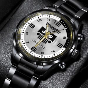 Jeep Wrangler Cars Black Stainless Steel Watch 2024 BW2016