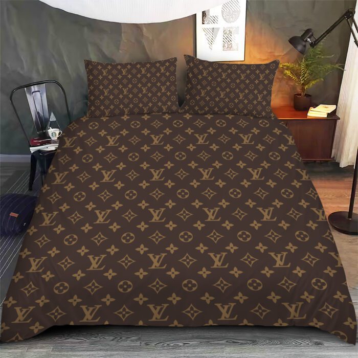 LV Monogram Luxury Bedding Set Bedroom Decor BSL1022