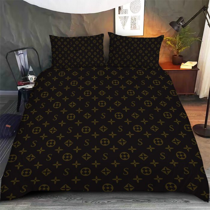 LV Monogram Luxury Bedding Set Bedroom Decor BSL1023