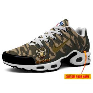 Las Vegas Raiders Personalized Air Max Plus TN Shoes NFL Camo Veterans TN3233
