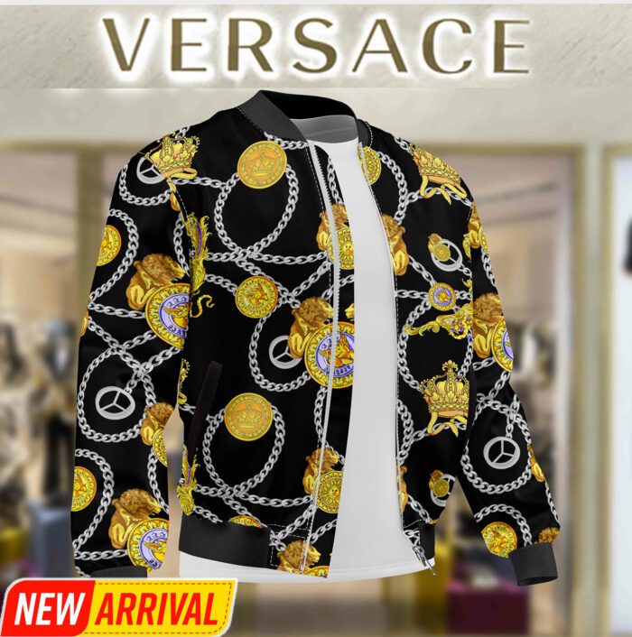 Limited Edition Versace Varsity Zipper Luxury Jacket VSJ1004