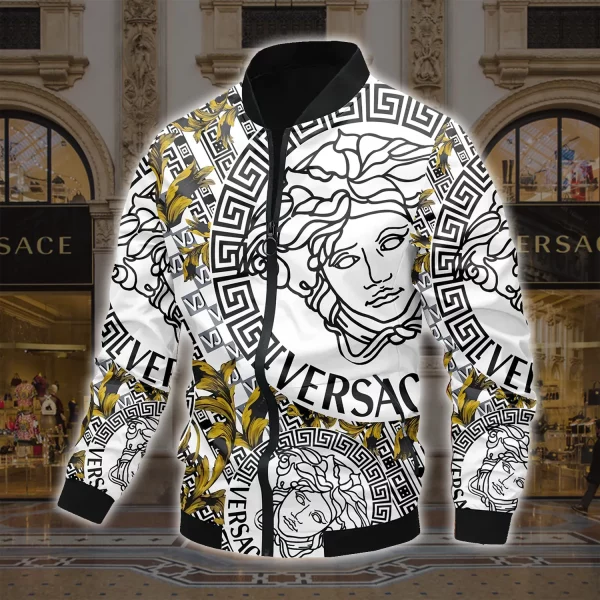 Limited Edition Versace Varsity Zipper Luxury Jacket VSJ1061