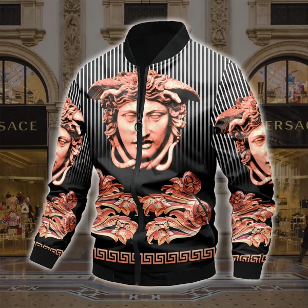 Limited Edition Versace Varsity Zipper Luxury Jacket VSJ1065