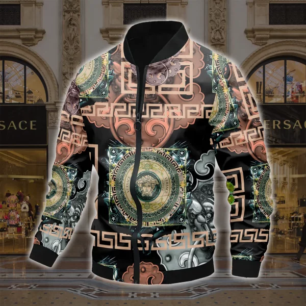 Limited Edition Versace Varsity Zipper Luxury Jacket VSJ1067