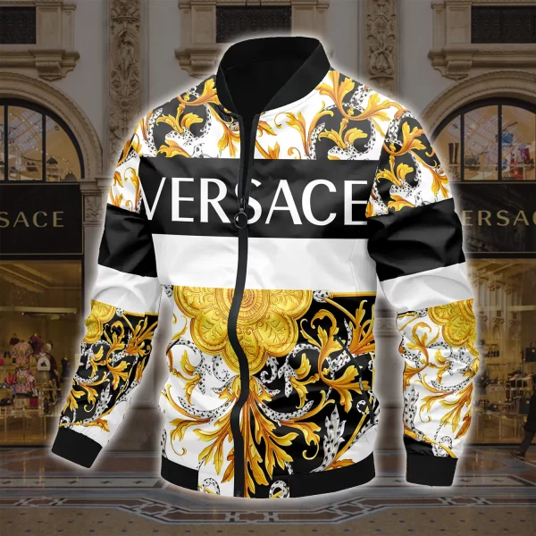 Limited Edition Versace Varsity Zipper Luxury Jacket VSJ1068