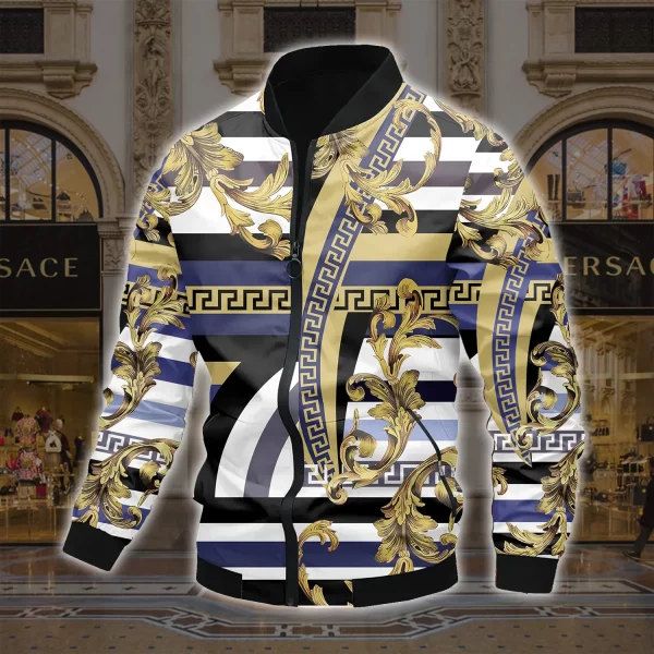 Limited Edition Versace Varsity Zipper Luxury Jacket VSJ1069