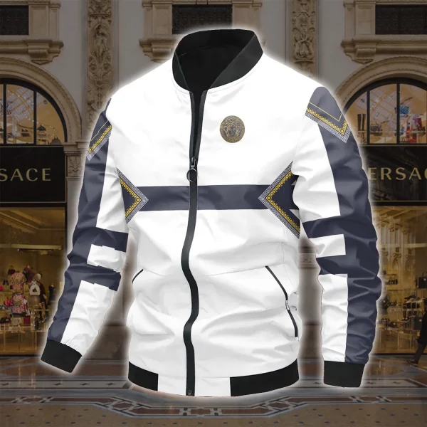 Limited Edition Versace Varsity Zipper Luxury Jacket VSJ1071