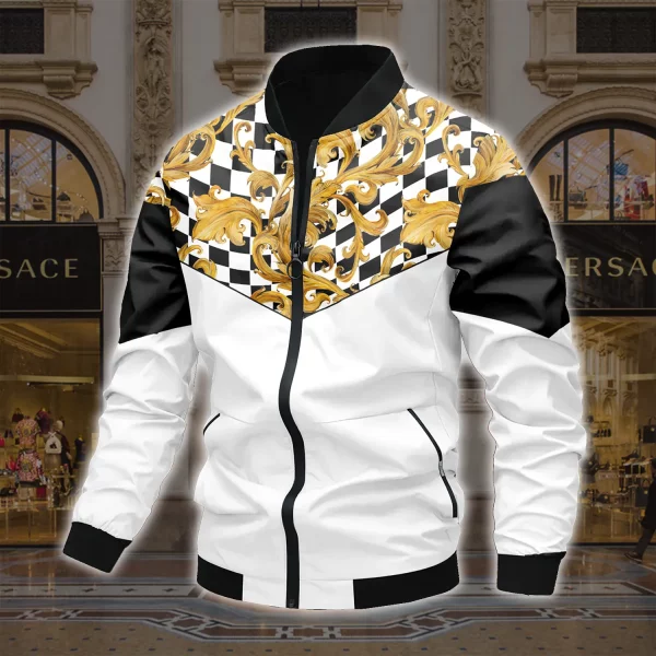 Limited Edition Versace Varsity Zipper Luxury Jacket VSJ1072