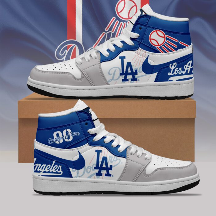 Los Angeles Dodgers MLB AJ1 Sneakers Jordan 1 Shoes For Fan JWG1018