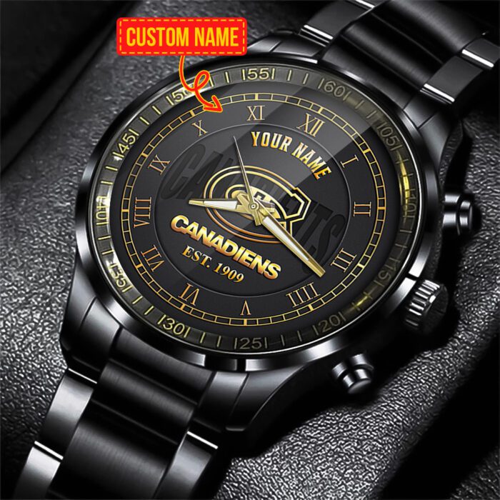 Montreal Canadiens NHL Fashion Black Stainless Steel Watch 2024 Collection For Fan BW1904