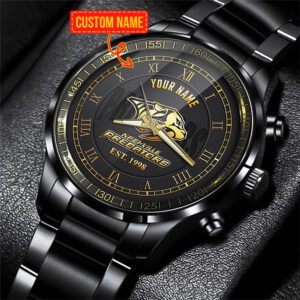 Nashville Predators NHL Fashion Black Stainless Steel Watch 2024 Collection For Fan BW1907