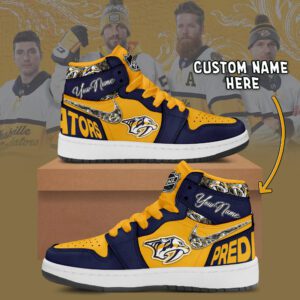 Nashville Predators NHL Personalized AJ1 Sneakers Jordan 1 Shoes For Fan JWG1049