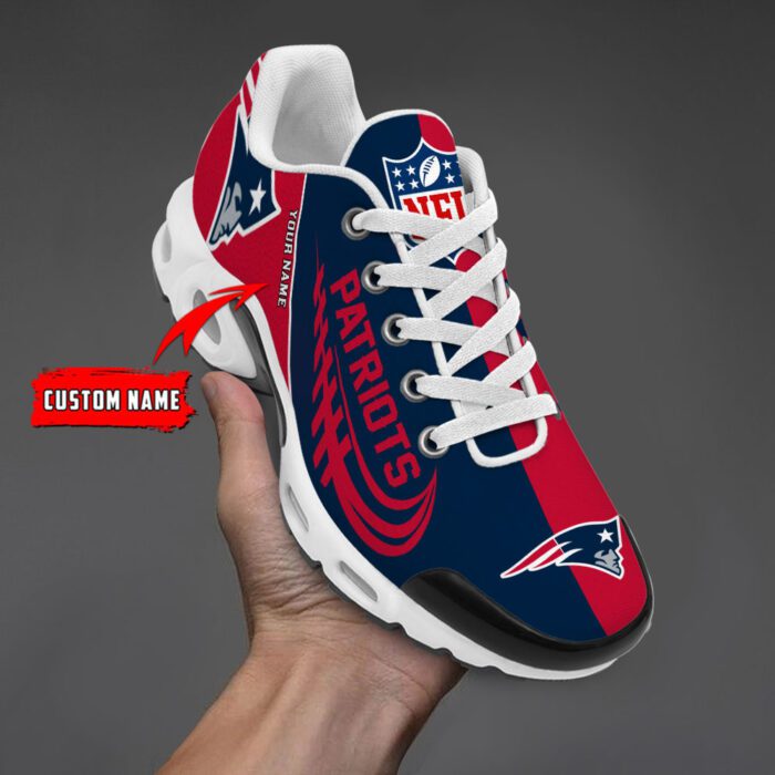 New England Patriots Personalized NFL Half Color Air Max Plus TN Shoes Collection TN2638