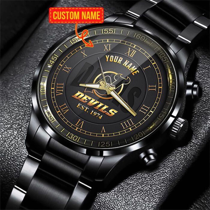 New Jersey Devils NHL Fashion Black Stainless Steel Watch 2024 Collection For Fan BW1905