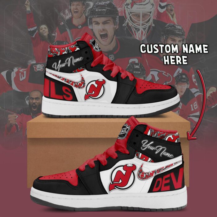 New Jersey Devils NHL Personalized AJ1 Sneakers Jordan 1 Shoes For Fan JWG1050